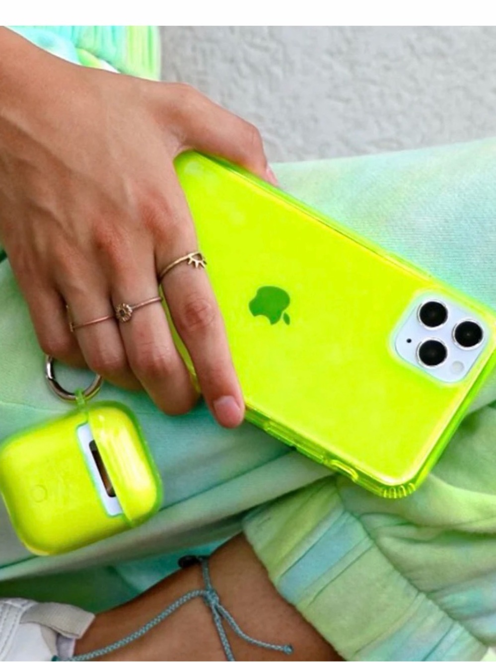 NIB Apple iPhone 14 Pro Velvet Caviar Neon Yellow Phone Case